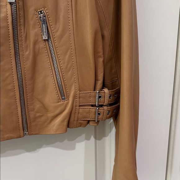 Michael Kors Brown Leather Jacket - Picture 3 of 6